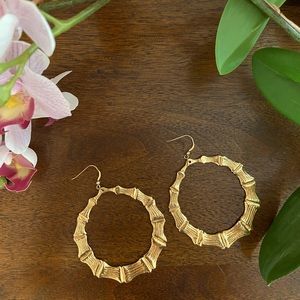 CC Skye gold bamboo statement hoops